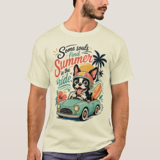 Camiseta Design de Viagem de Cão Fofo