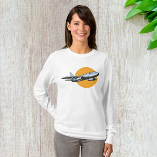 Camiseta Design de Viagem de Jato de Vintage de Avião Retro