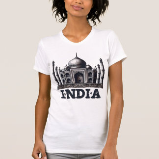 Camiseta Design de Viagem Índia com marcas de referência Ic