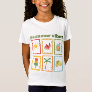 Camiseta Design de Vibes de Verão Retrô com Luz do Sol
