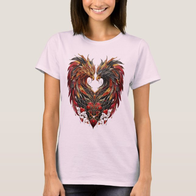 Camiseta Design de Vidro da Mancha do Dragão Encantado (Frente)