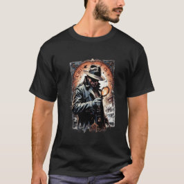 Camiseta Design de vidro de aumento de detetive