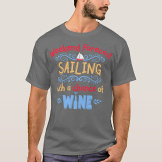 Camiseta Design de vinho do lago de navegação nacional de V