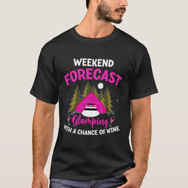 Camiseta Design De Vinho Engraçado Para Um Feliz Glamper (Frente)