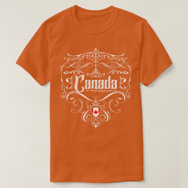 Camiseta Design de Vintage do Canadá (Frente do Design)