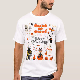 Camiseta Design de Vintage Set de Elementos do Dia das Brux