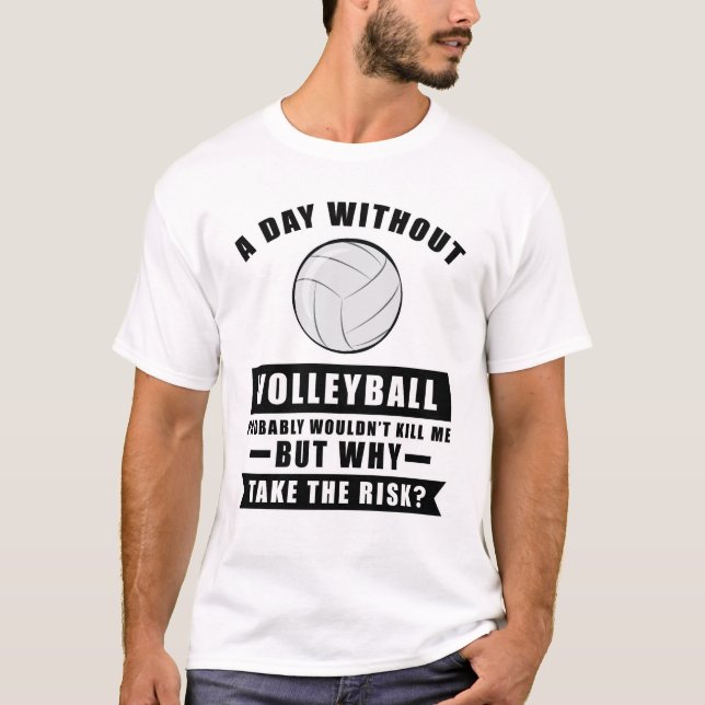 Camiseta Design de Volei Engraçado (Frente)