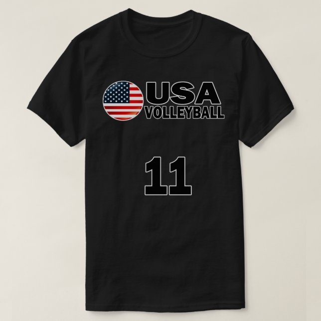 Camiseta DESIGN de Voleibol 11 dos EUA (Frente do Design)