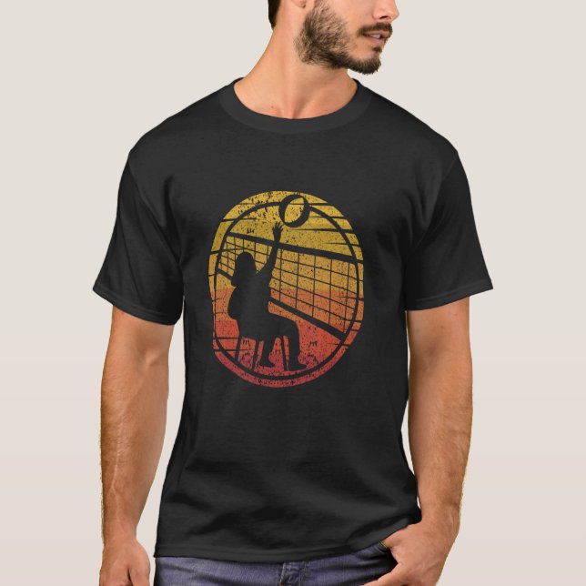 Camiseta Design de Voleibol Retro Vintage (Frente)