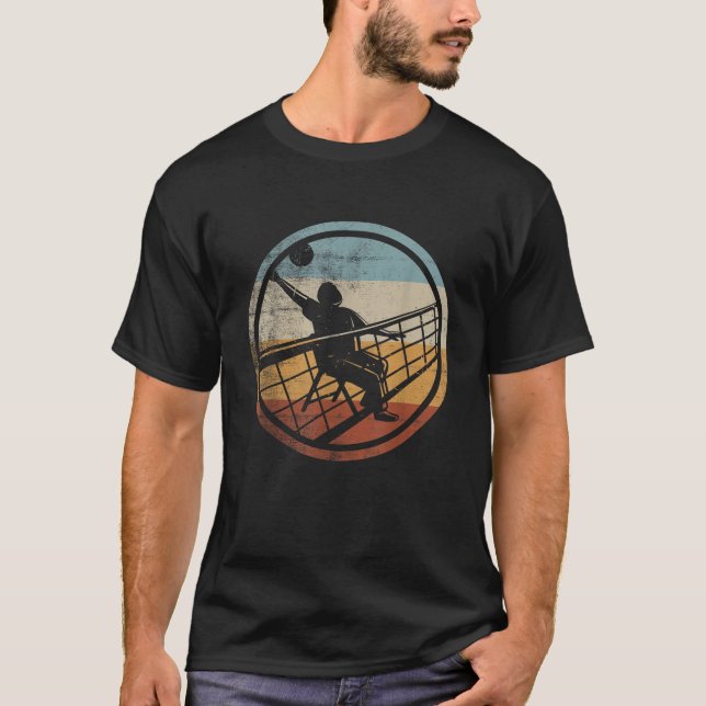 Camiseta Design de Voleibol Retro Vintage (Frente)