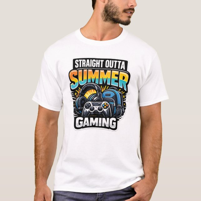 Camiseta Design de Volta às Aulas para Gamer (Frente)