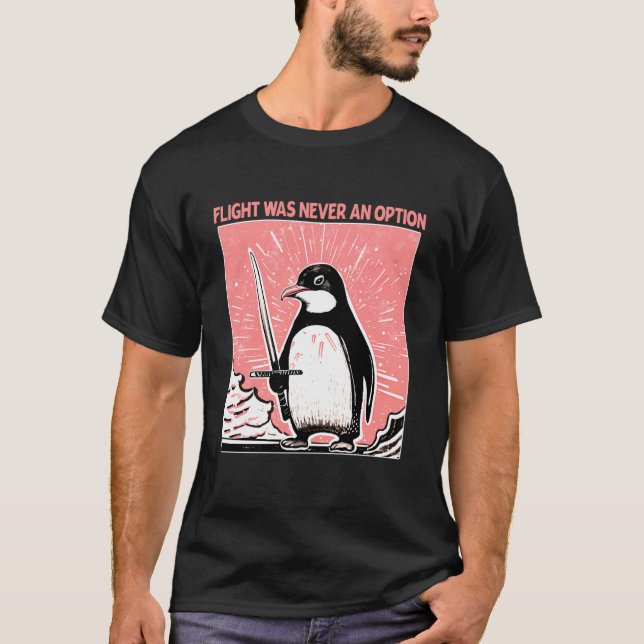 Camiseta Design de Voo Nunca Foi uma Opção (Frente)