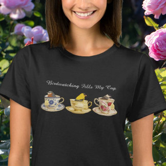 Camiseta design de xícara de chá de observador de aves A ob