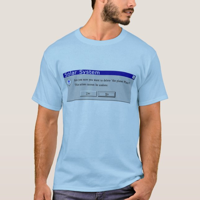 Camiseta Design degradado engraçado de Pluto (Frente)