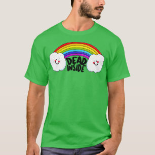 Camiseta Design Dentro Nihilista dos anos 80 do Arco-Íris m
