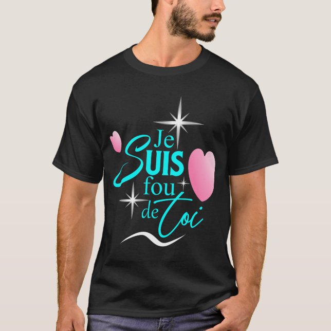 Camiseta Design Dia de os namorados francês (Frente)