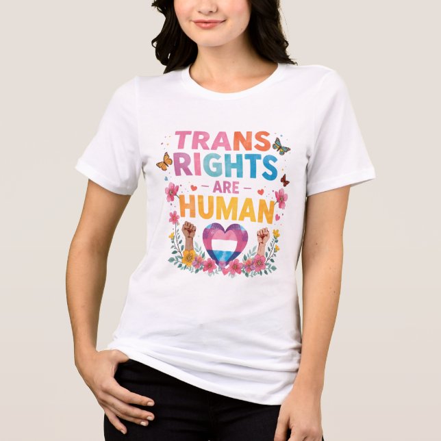 Camiseta Design Direitos Trans São Direitos Humanos (Frente)