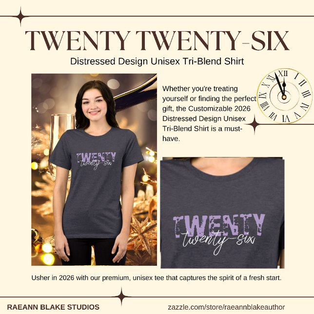 Camiseta Design Distress Unisex Personalizável 2026 (Criador carregado)