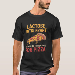 Camiseta Design Divertido Amante de Pizza com Intolerância 