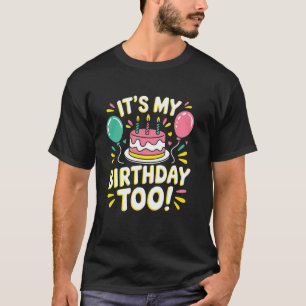 Camiseta Design Divertido de Aniversário de Gêmeos e Trigêm