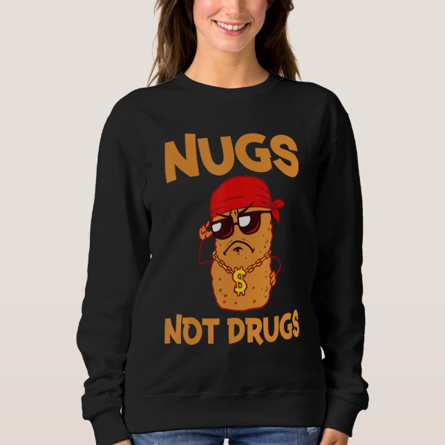 Camiseta Design Divertido de Comida para Amantes de Nuggets (Frente)