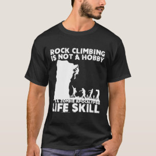 Camiseta Design Divertido de Escalada em Rocha para Homens