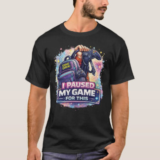 Camiseta Design Divertido de Escola de Gamer