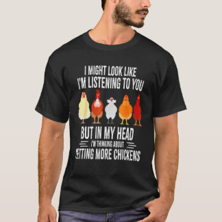 Camiseta Design Divertido de Fazendeiro de Frango para Mulh
