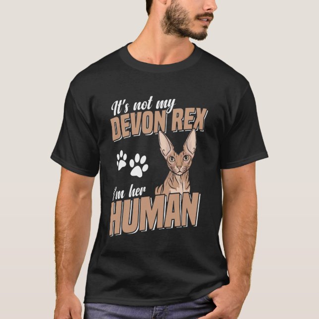 Camiseta Design Divertido de Gato Pixie Devon Rex para Aman (Frente)