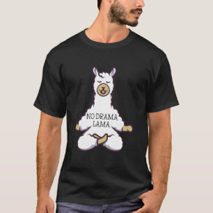 Camiseta Design Divertido de Llama Sem Drama para Amantes d