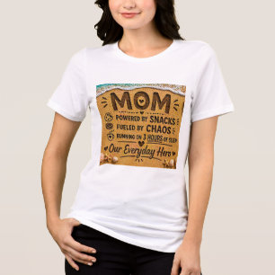 Camiseta Design Divertido de Mãe na Praia – Energizado por 