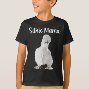 Camiseta Design Divertido de Mãe Silkie para Mulheres Chic