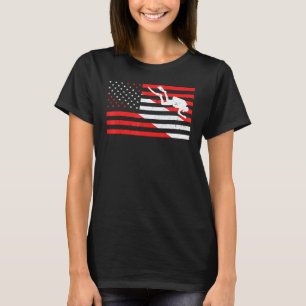 Camiseta Design Divertido de Mergulho com Bandeira de Mergu