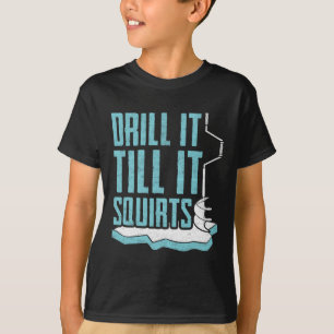 Camiseta Design Divertido de Pesca no Gelo para Homens e Mu