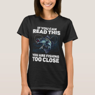 Camiseta Design Divertido de Pesca Para Homens Mulheres Cri