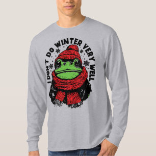 Camiseta Design Divertido de Rã de Inverno