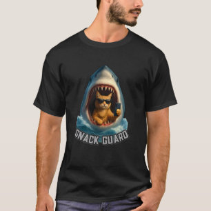 Camiseta Design Divertido de Tubarão de Gato, Meme de Anima