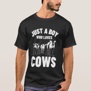 Camiseta Design Divertido de Vaca para Homens e Rapazes Cri