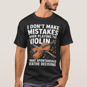 Camiseta Design Divertido de Violino para Homens Mulheres O
