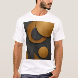 Camiseta Design do abstrato geométrico e preto de luxo e Do