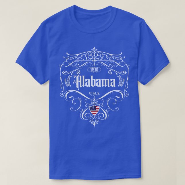Camiseta Design do Alabama Vintage (Frente do Design)