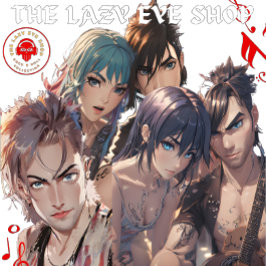 Camiseta design do American Anime Rocker Collage 2025