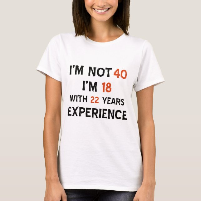 Camiseta Design do aniversário de 40 anos (Frente)