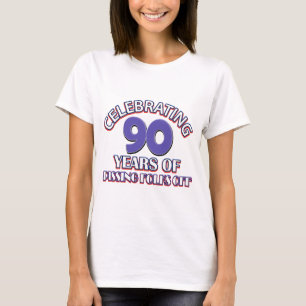 Camiseta design do aniversário do 90