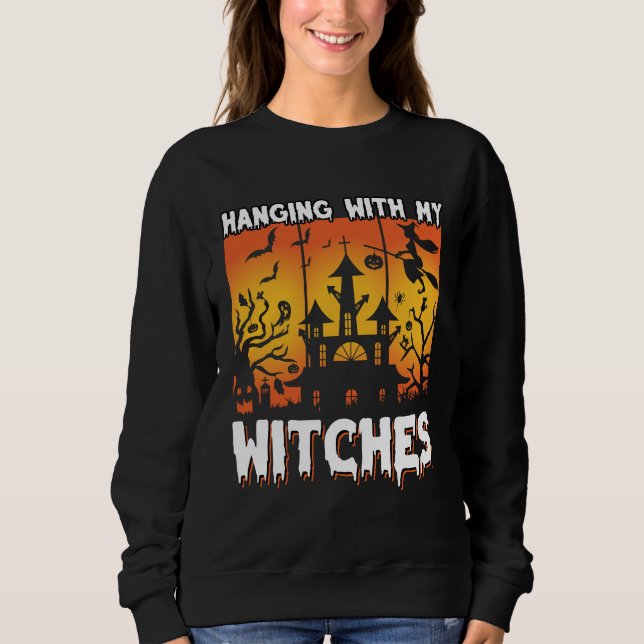 Camiseta Design do Assustador do Halloween com morcego de b (Frente)
