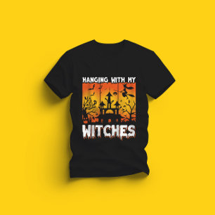 Camiseta Design do Assustador do Halloween com morcego de b