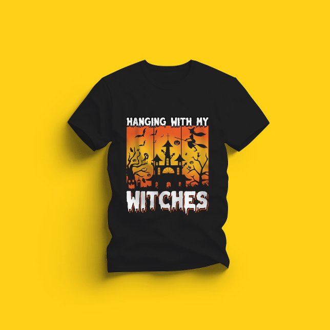Camiseta Design do Assustador do Halloween com morcego de b (Criador carregado)