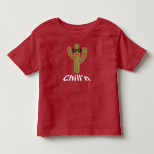 Camiseta Design do cacto de Chill'n - jérsei fino T-Shir d