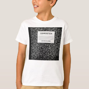 Camiseta Design do caderno da composição