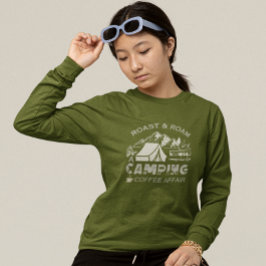 Camiseta Design do Caso de Café de Campanha do Roast & Roam